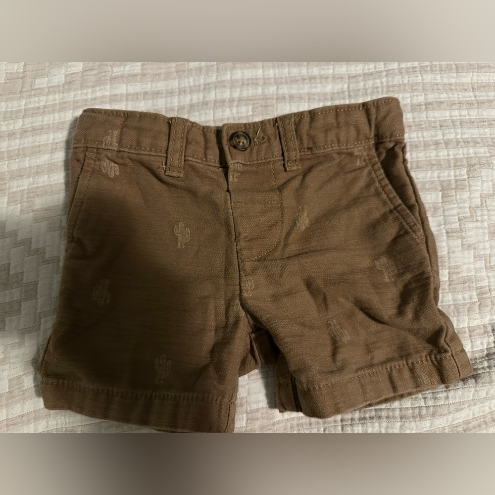 Carter’s Southwestern Cactus Adjustable Waistband Shorts for Baby 12 Months EUC